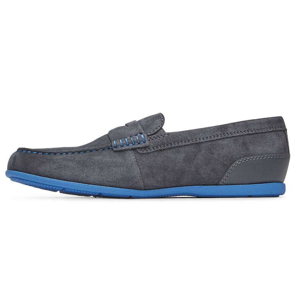 Sapato Vela Rockport Homem Cinzentas Escuro - Malcom Penny - 30625XUMK